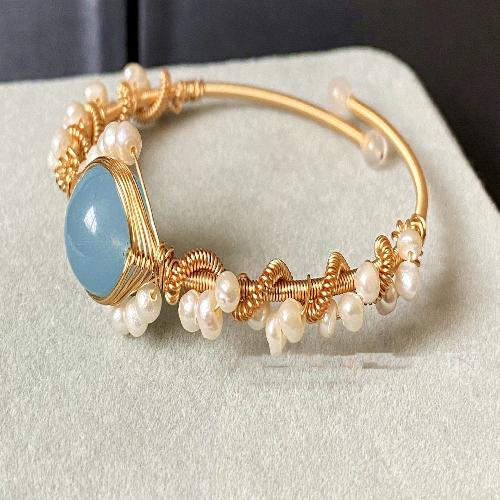 14K Gold Wrapped Pearl Bracelet