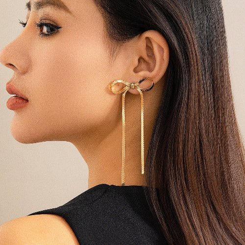 18k Gold Plated Bowknot Earrings