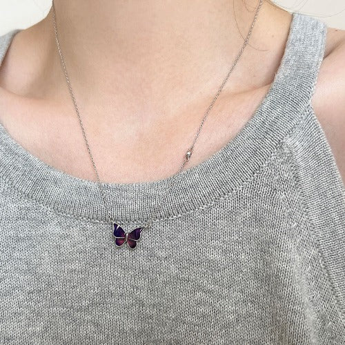 925 Sliver Necklace|Butterfly