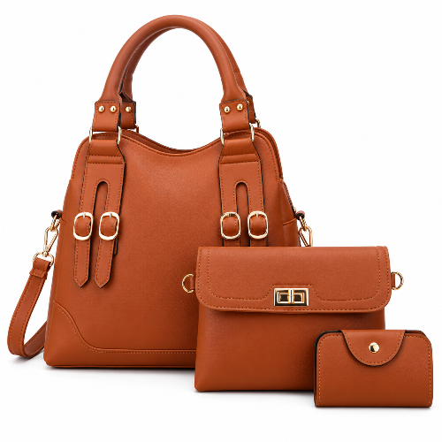 Ensemble de 3 sacs pour femme – Sac à main, sac à bandoulière et portefeuille