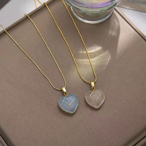 Moonstone Heart Necklace | Women's Jewelry