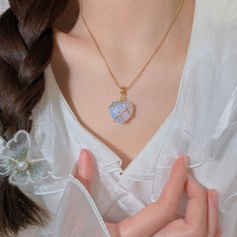 Moonstone Heart Necklace | Women's Jewelry