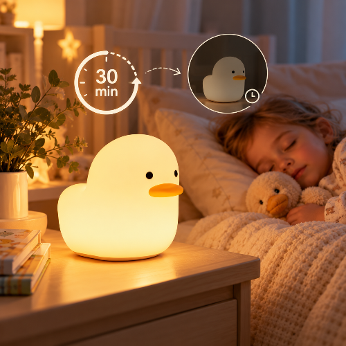 Veilleuse canard – Lampe LED chaleureuse pour enfants