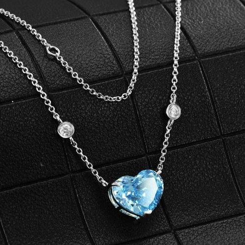 Blue Heart Necklace