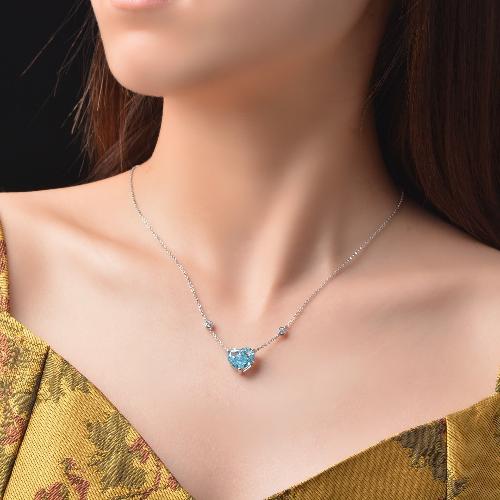 Blue Heart Necklace