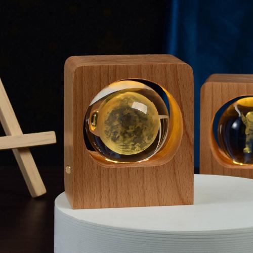 Crystal Ball with Wooden Base