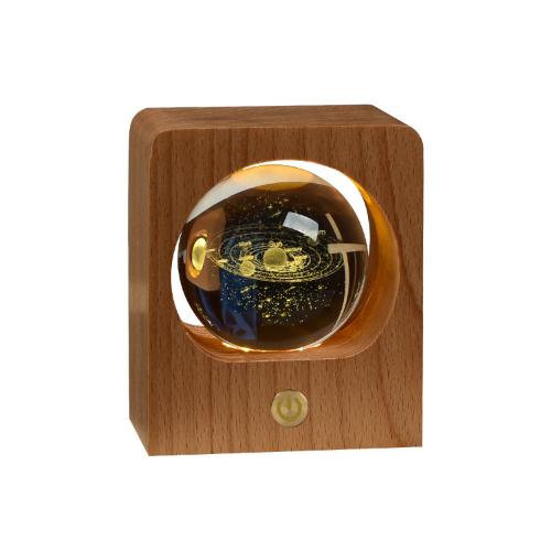 Crystal Ball with Wooden Base