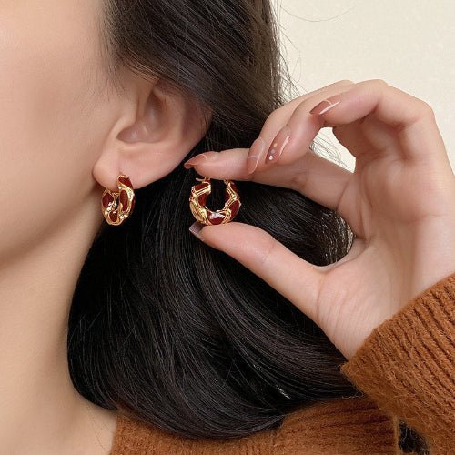 Ear Buckle Hoop Earrings