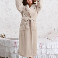 Fleece Long - sleeved Bathrobes