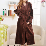 Fleece Long - sleeved Bathrobes