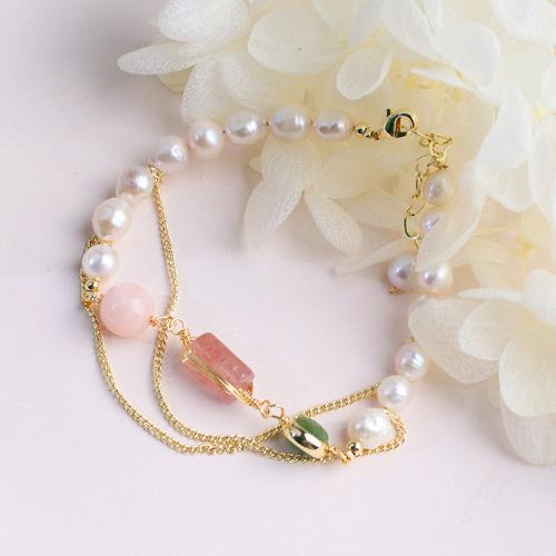 Freshwater Pearl Crystal Bracelet