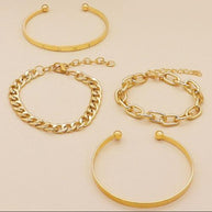 Hollow Chain Bracelet Set