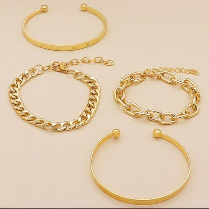 chain-bracelet-set-hollow-design