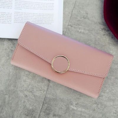 Long wallet with a zipper