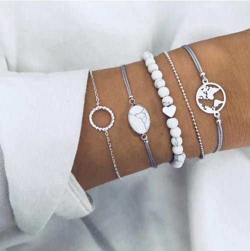 Love Map Bracelet Set