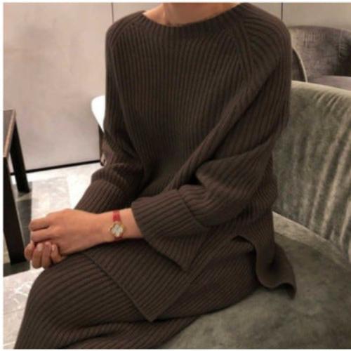 Warm Split Sweater Suit