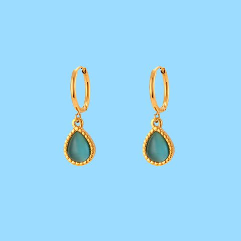 Water Drops Opal Earrings And Necklace