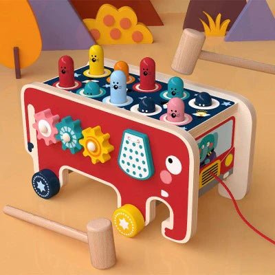 Wooden animal bus | Montessori toys